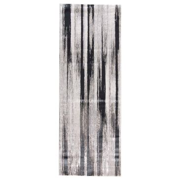 Feizy Rugs Micah 2"10" x 7"10" Black and Silver Area Rug, , large