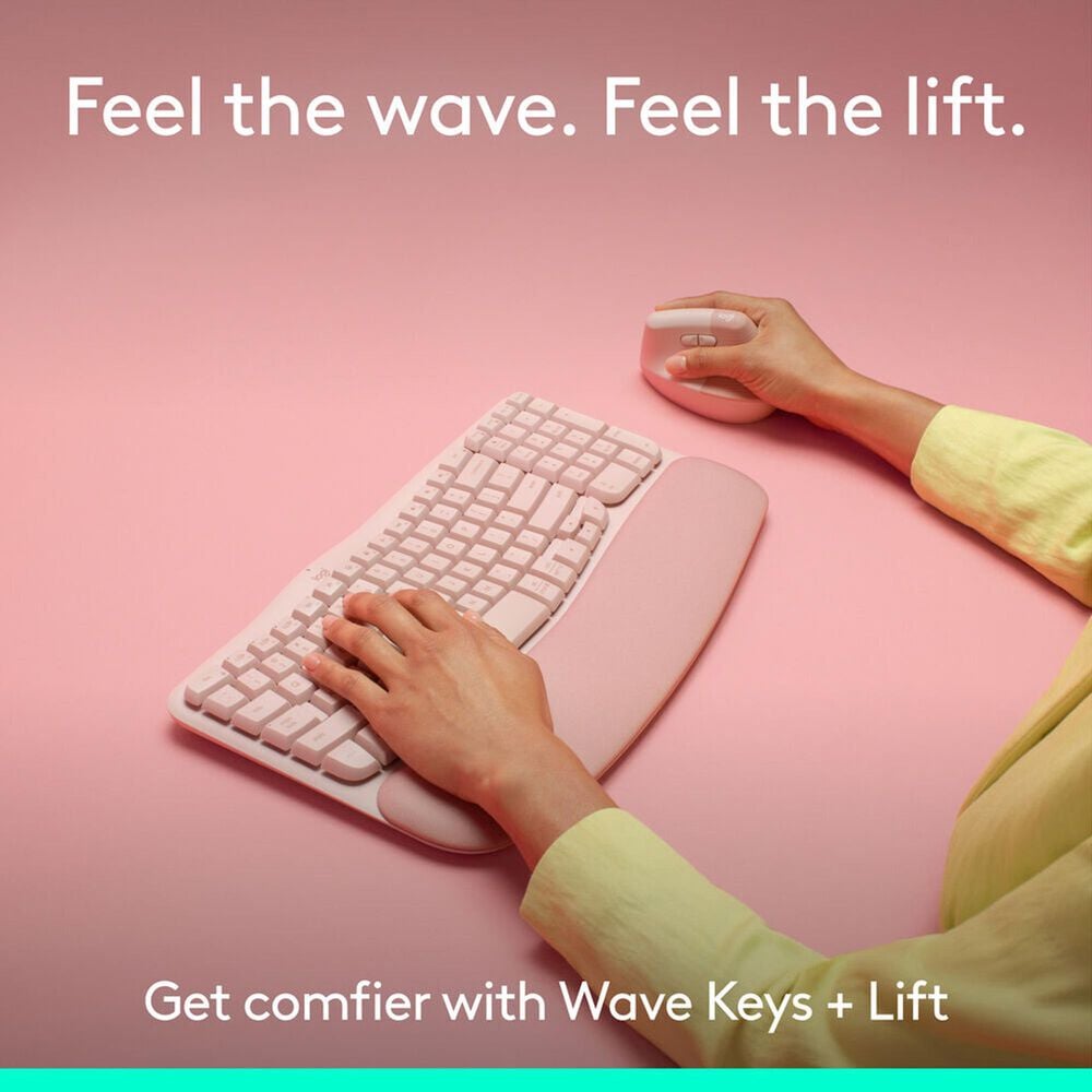 Logitech Ergo Wave Keys and Lift Combo in Rose, , large