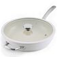 Circulon 12" Ceramic Nonstick Frying Pan with Lid in Pearl White, , large