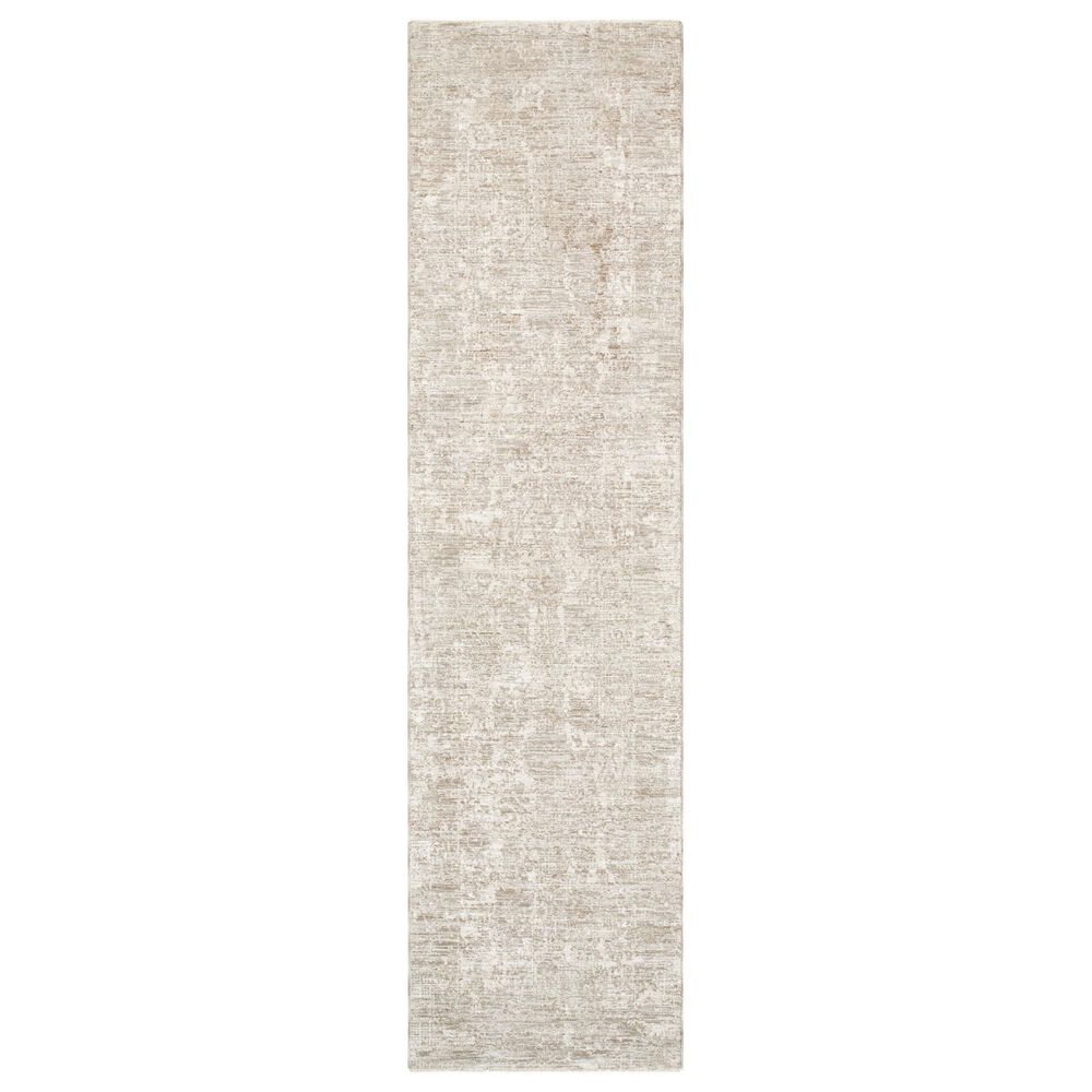 Surya Masterpiece Cream, Medium Gray and Light Gray 2&#39;7&quot; x 10&#39; Runner, , large