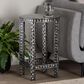 Baxton Studio Elara End Table in Black and White, , large