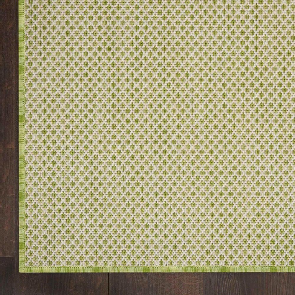 Nourison Courtyard Ivory and Green 8&#39; x 10&#39; Indoor/Outdoor Area Rug, , large