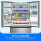 Midea 27 Cu. Ft. Counter-Depth French Door Refrigerator with AutoFill Water Pitcher in Stainless Steel, , large