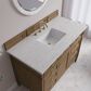 James Martin Brittany 48" Single Bathroom Vanity in Pecan with 3 cm Eternal Jasmine Pearl Silestone Top and Rectangular Sink, , large