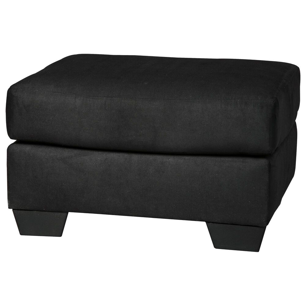 Ashley Darcy Standard Ottoman in Black, , large