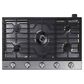 Samsung 2-Piece Kitchen Package with Matte Black 30" Single Wall Oven and Stainless Steel 36" Gas Cooktop, , large