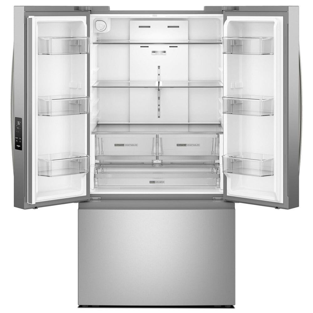 Whirlpool 30.52 Cu. Ft. French Door Refrigerator with Interior Water Dispenser in Fingerprint Resistant Stainless Steel, , large
