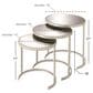Maple and Jade 3-Piece Round Nesting Accent End Table Set in Silver, , large
