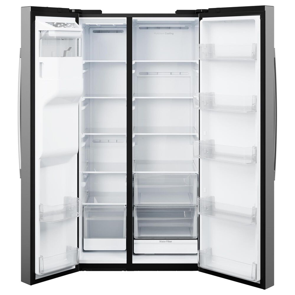 GE Appliances 24 Cu. Ft. Counter-Depth Side-By-Side Refrigerator with Extra Tall Dispenser and Energy Star in Fingerprint Resistant Stainless Steel, , large