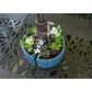 Alfresco Home Trellis Round Umbrella Patio Planter in Atlantis Blue (Set of 2), , large
