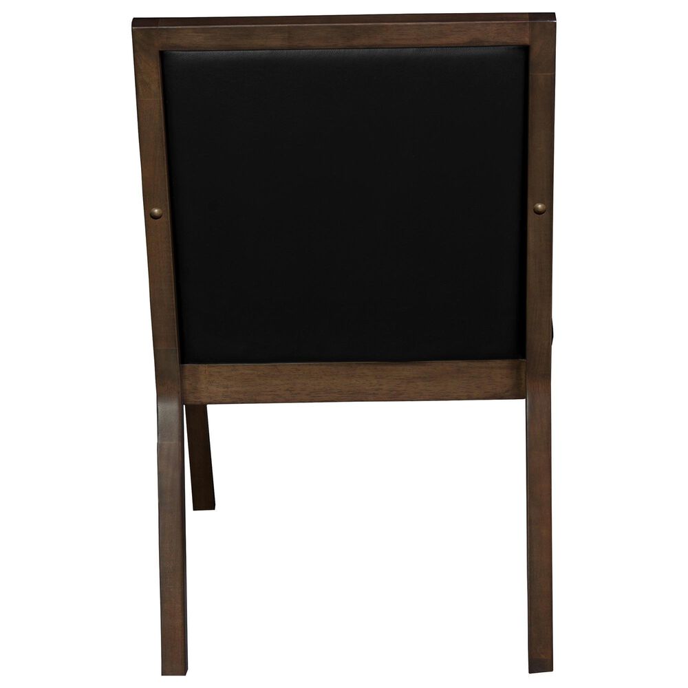 Regency Global Sourcing Regent WallGuard Guest and Reception Side Chair with Black Cushion in Neo Walnut, , large