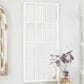Maple and Jade 48" x 22" Window Pane Inspired Wall Mirror in Distressed White, , large