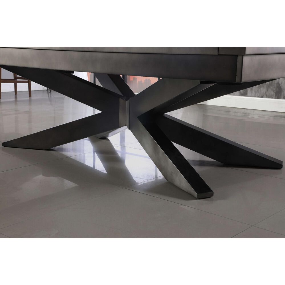 Plank and Hide 8&#39; Felix Pool Table in Gunmetal Grey, , large