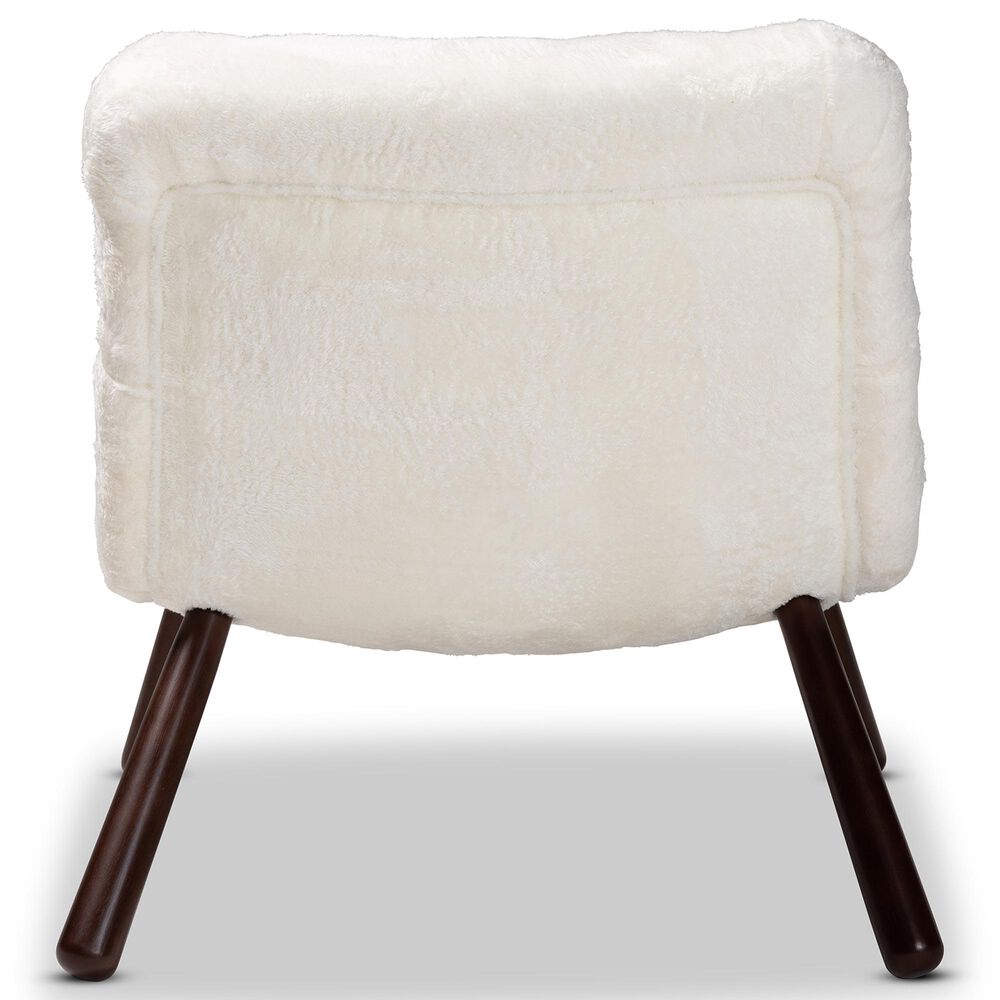 Baxton Studio Eisa Accent Chair in White, , large
