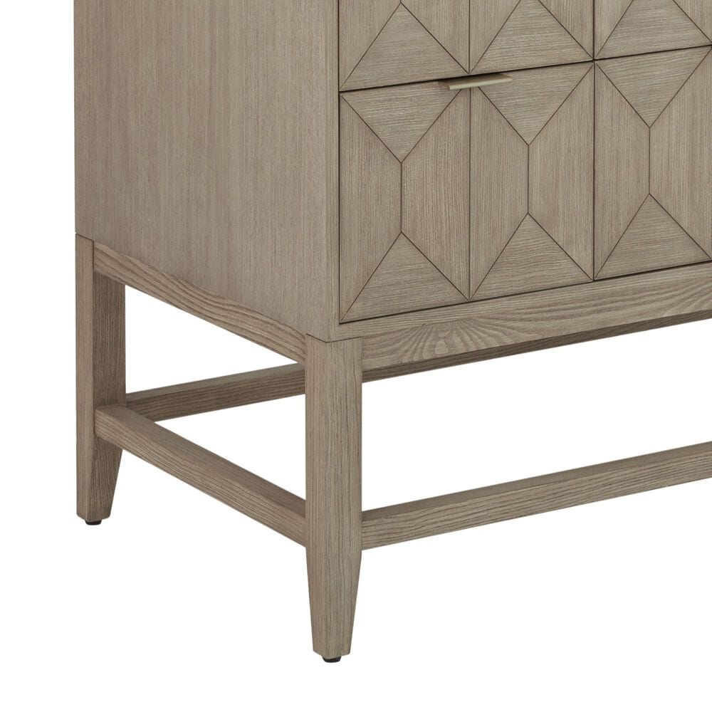 James Martin Vanities Emmeline 48&quot; Single Vanity in Pebble Oak with 3 cm Arctic Fall Solid Surface Top, , large