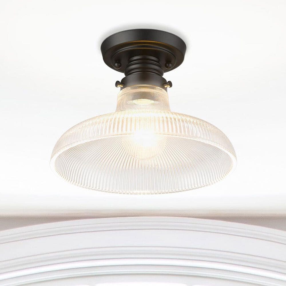 Golden Lighting Clary Flush Mount in Matte Black, , large