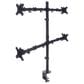 Manhattan Universal Four Monitor Mount with Double-Link Swing Arms in Black, , large