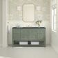 James Martin Vanities Breckenridge 60" Single Bathroom Vanity in Smokey Celadon with 3 cm Charcoal Soapstone Quartz Top and Rectangular Sink, , large