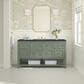 James Martin Vanities Breckenridge 60" Single Bathroom Vanity in Smokey Celadon with 3 cm Charcoal Soapstone Quartz Top and Rectangular Sink, , large