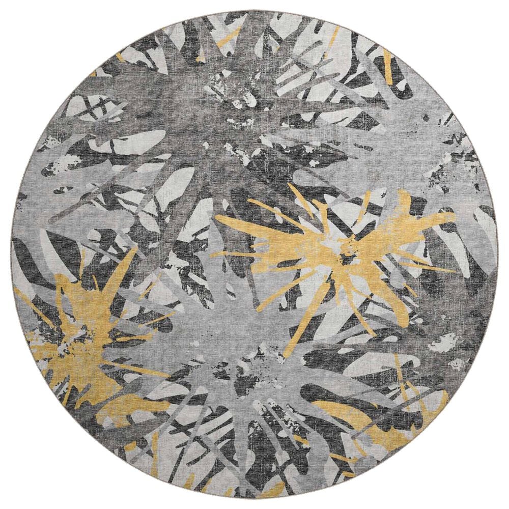 Dalyn Rug Company Brisbane BR6 8" Round Gold Area Rug, , large