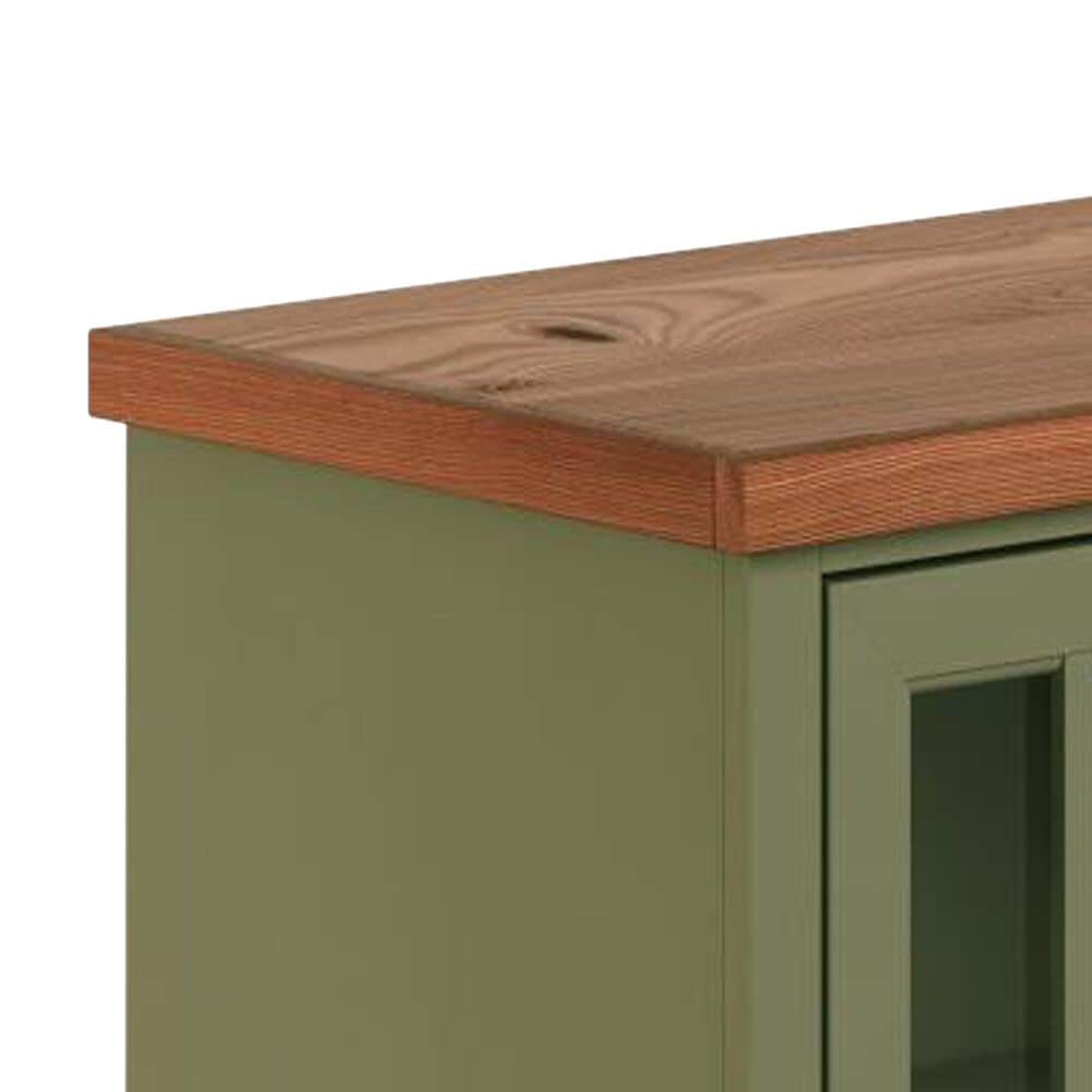 Legends Home Vineyard 97" Fireplace Console with Fireplace Insert in Sage and Fruitwood, , large