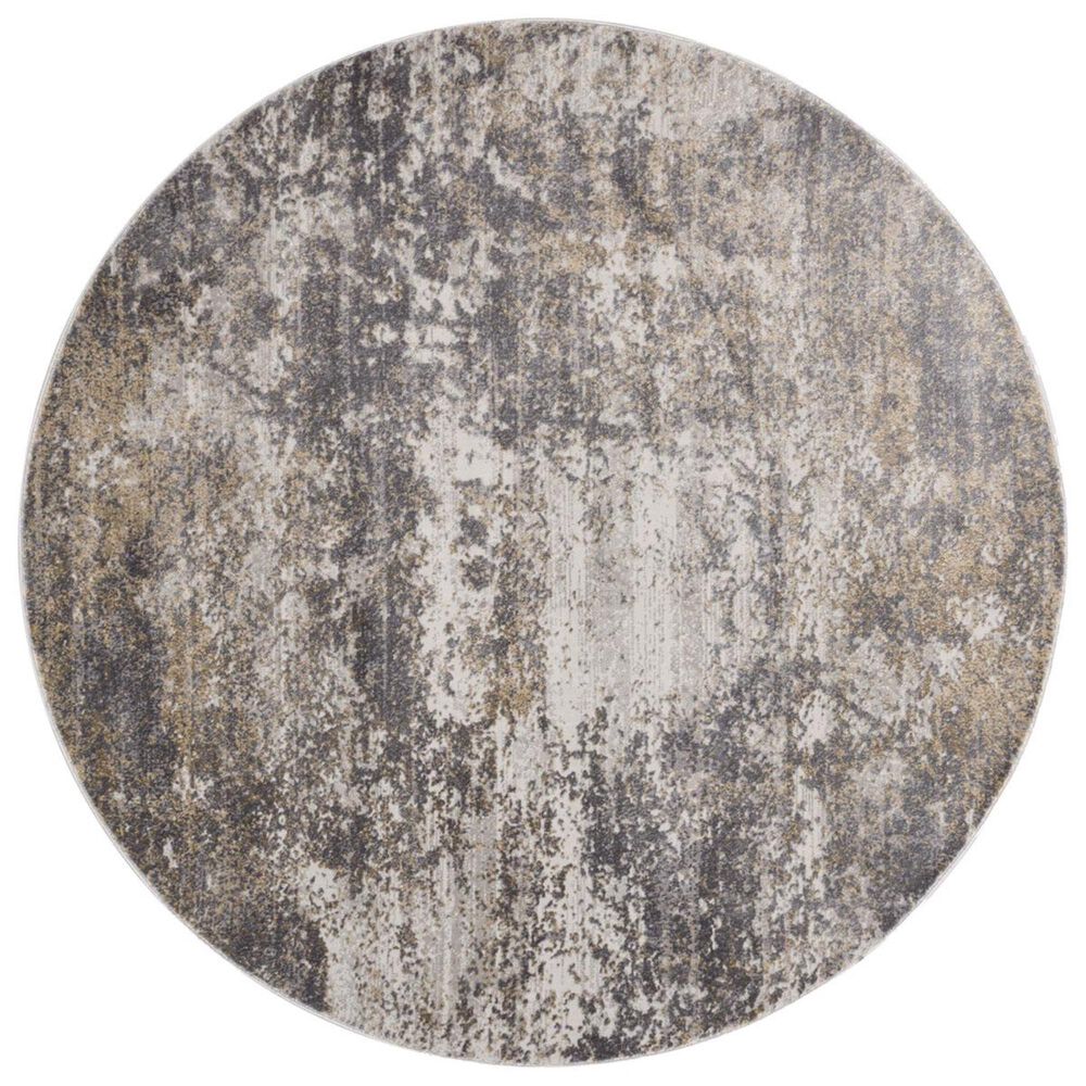 Loloi Patina PJ-02 7"10" Round Granite and Stone Area Rug, , large