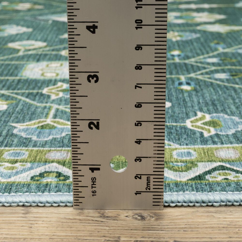 ROW by Oriental Weavers Addison Green and Teal 6'7" x 9'2" Area Rug, , large