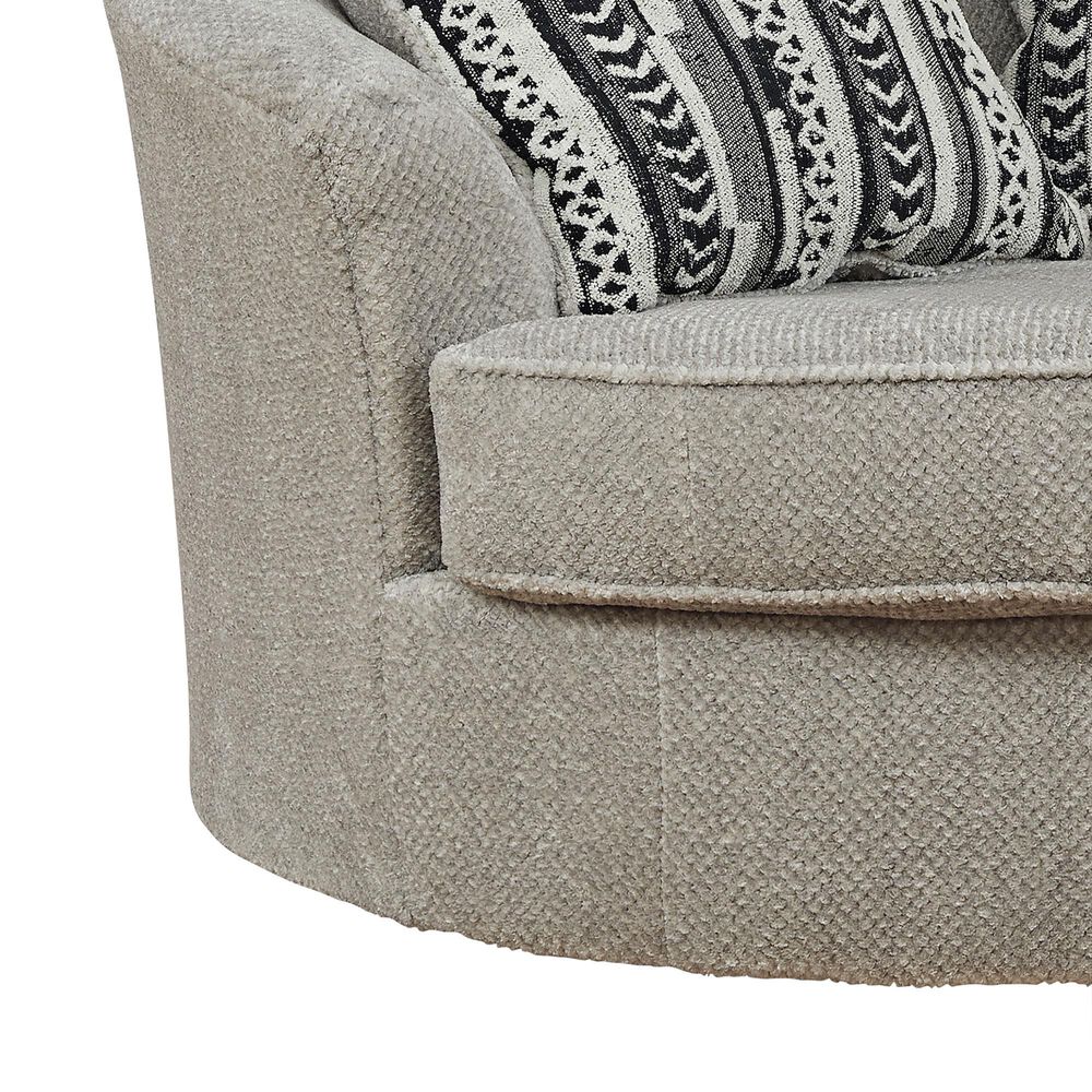 Ashley Calnita Oversized Swivel Accent Chair in Sisal, , large