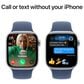 Apple Watch Series 10 GPS + Cellular 42mm Silver Aluminum Case with Denim Sport Band - S/M, , large