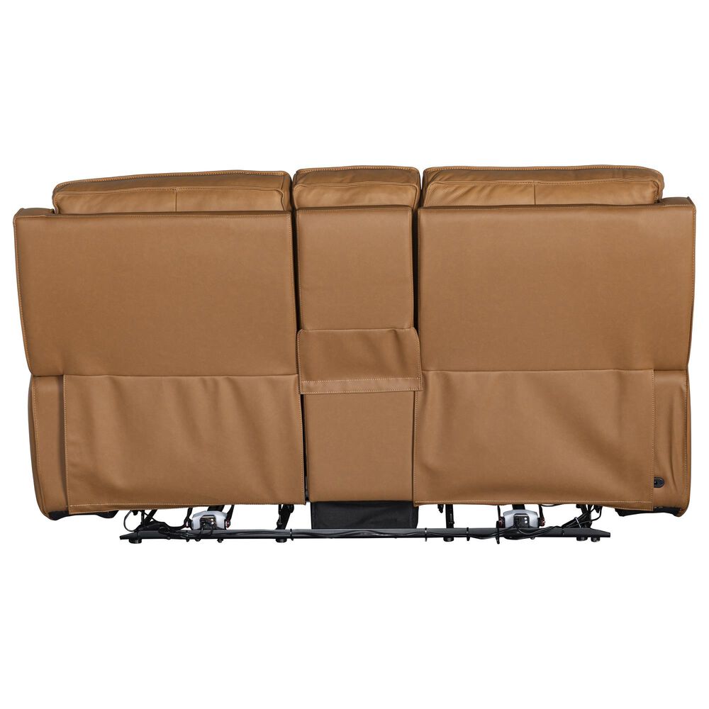 Bassett P2 ZG Leather Rec Con Loveseat in Antelope, , large
