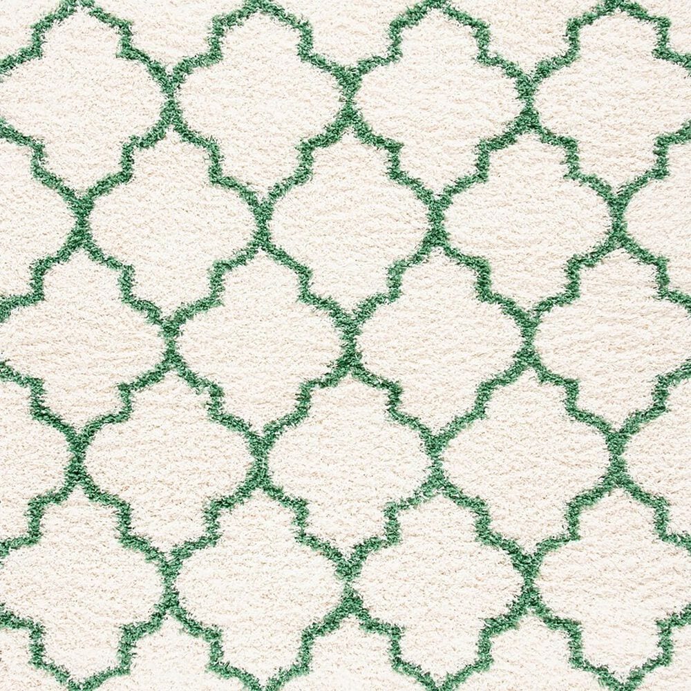 Safavieh Venus Shag 6&#39;7&quot; Round Ivory and Green Area Rug, , large