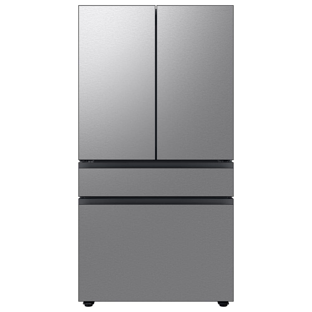 Samsung 22.9 Cu. Ft. Bespoke Counter Depth 4-Door French Door Refrigerator with Inner Beverage Center & FlexZone Drawer in Stainless Steel, , large