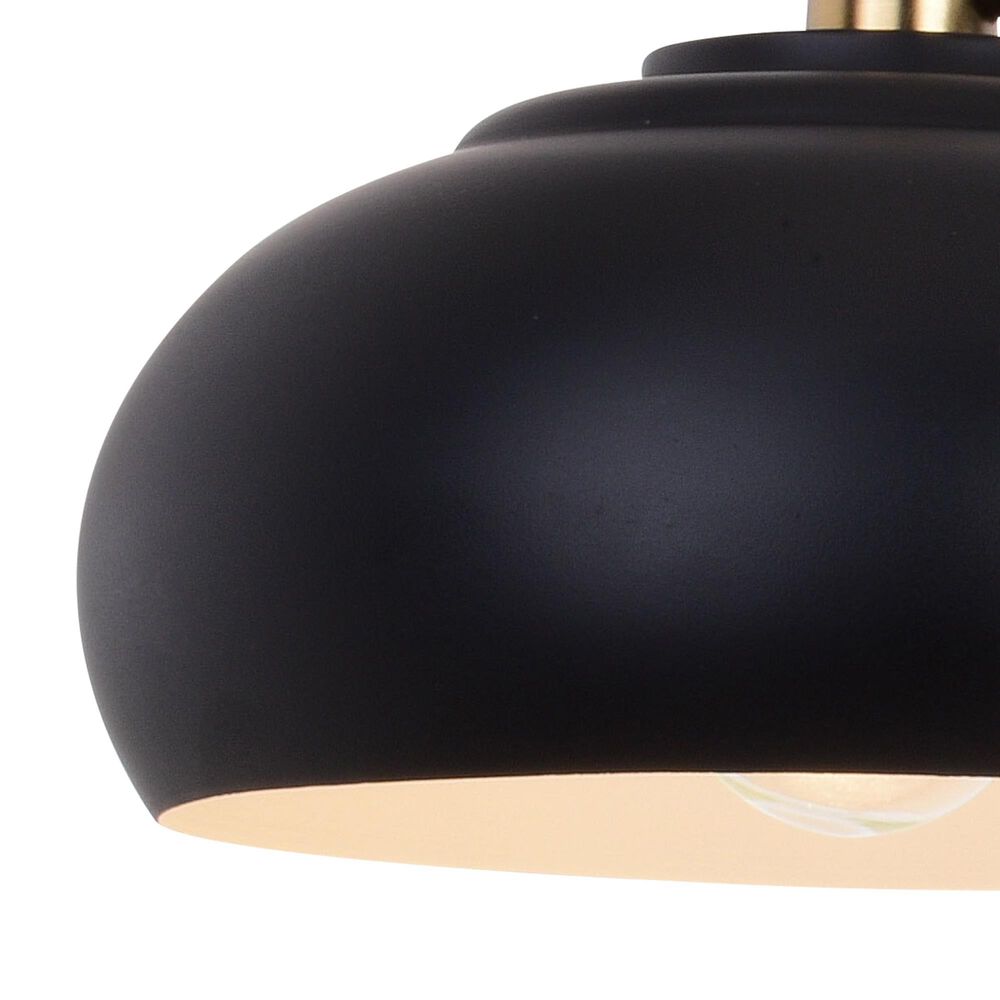 Vaxcel Belmont 3-Light Bathroom Vanity in Matte Black and Satin Brass, , large