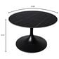 Leisuremod Verve 27" Coffee Table with Resin Top in Black and White Marble, , large