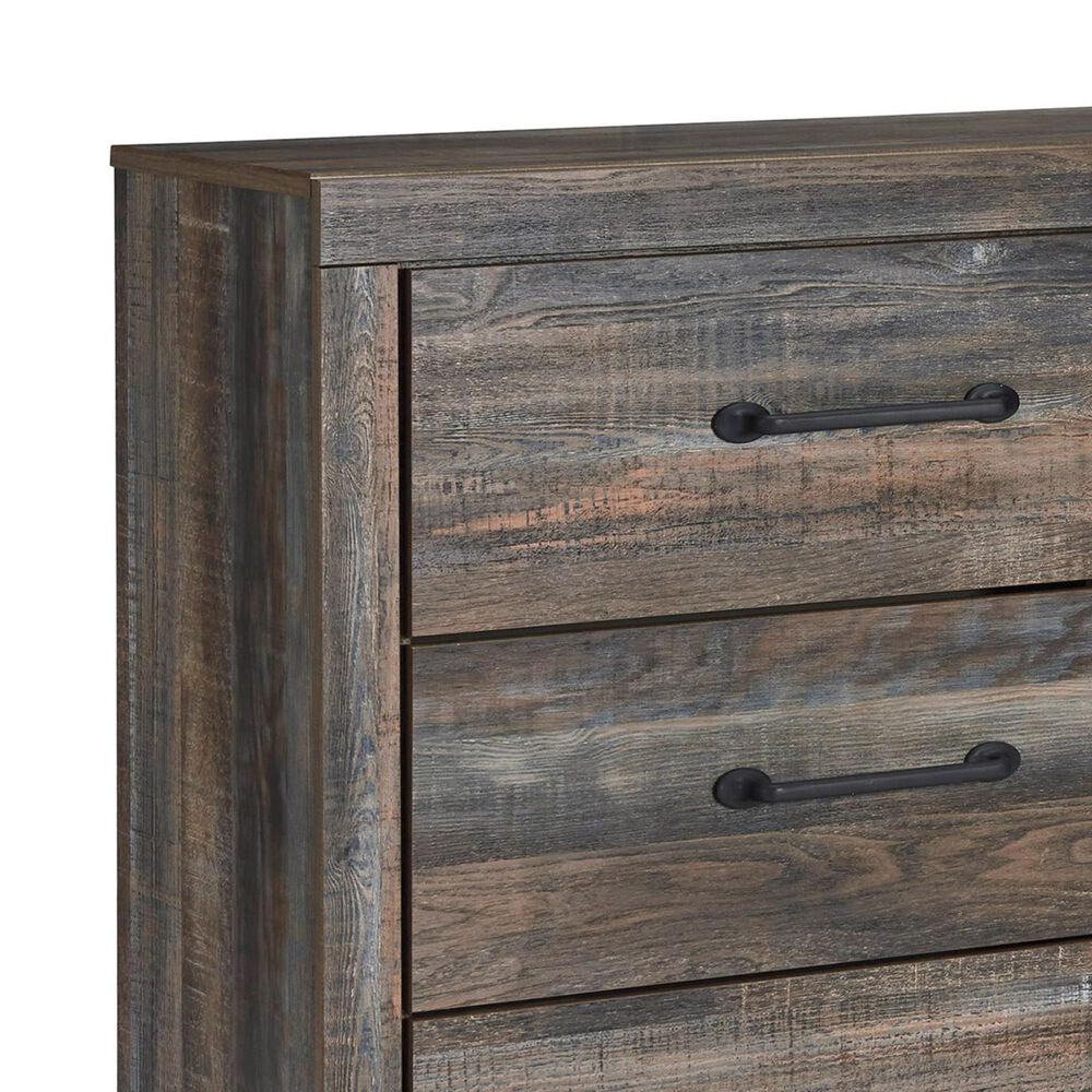 Ashley Drystan 4 Piece Twin Panel Bed Set in Rustic Brown, , large