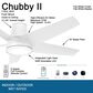Minka-Aire Chubby II 58" Smart Indoor/Outdoor Ceiling Fan in Flat White, , large