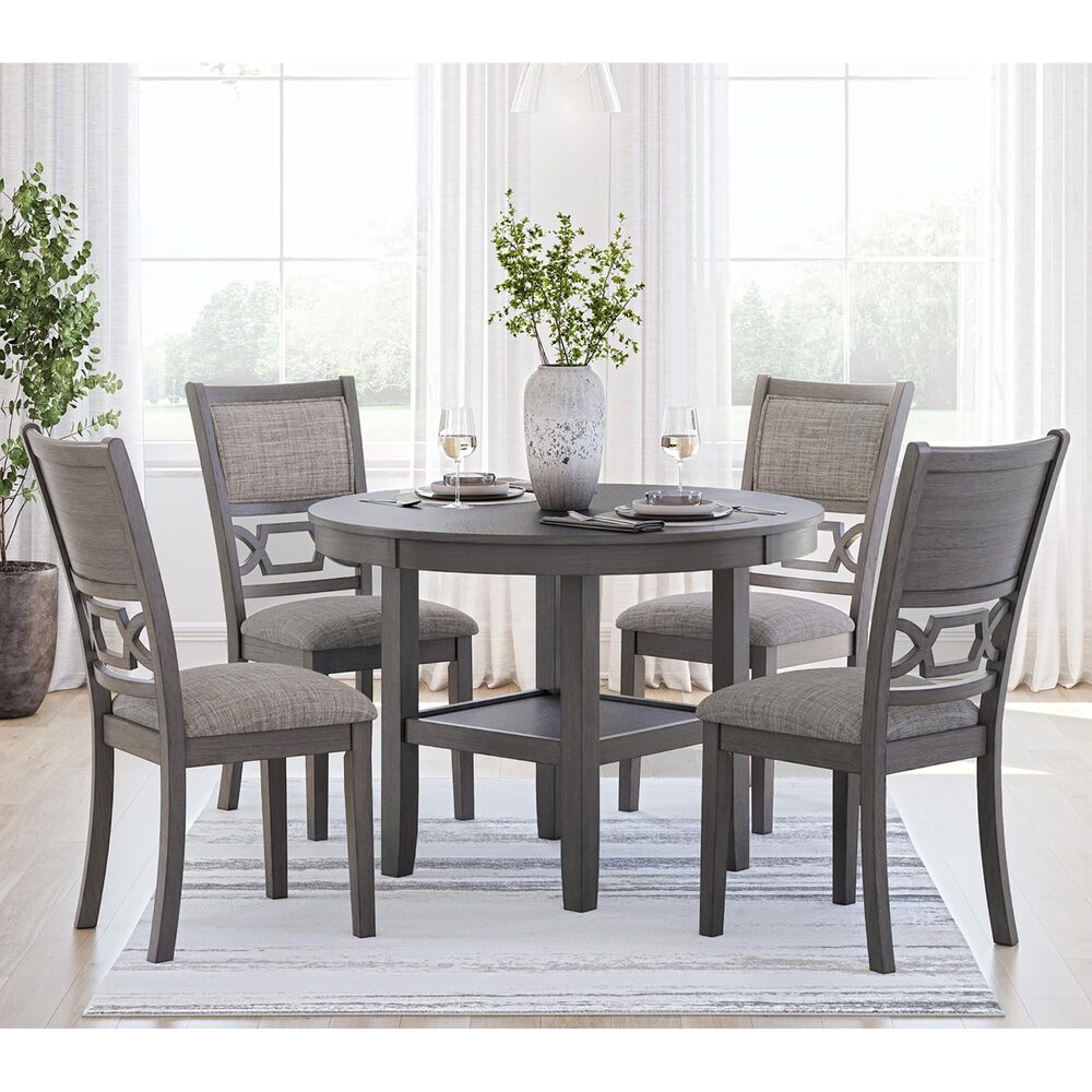 Ashley Wrenning 5-Piece Round Dining Set in Light Gray, , large