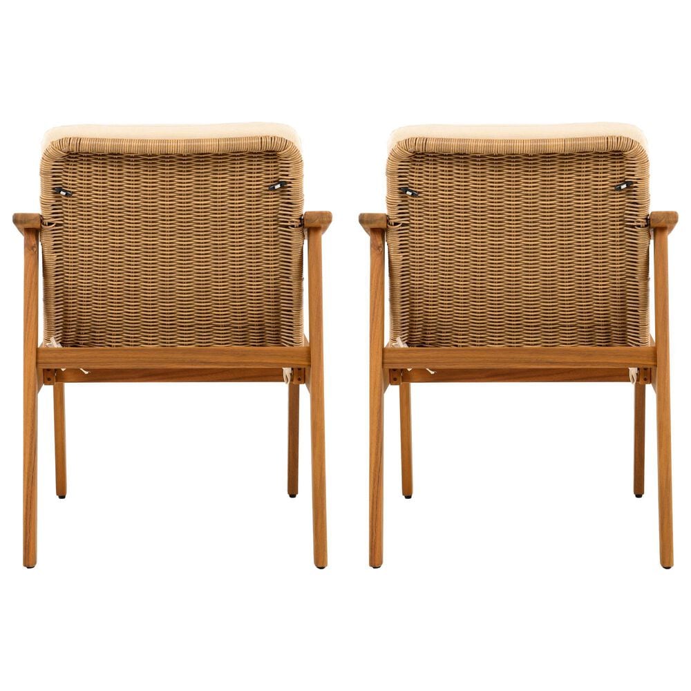 Hearth and Haven Outdoor Dining Chair in Beige (Set of 2), , large