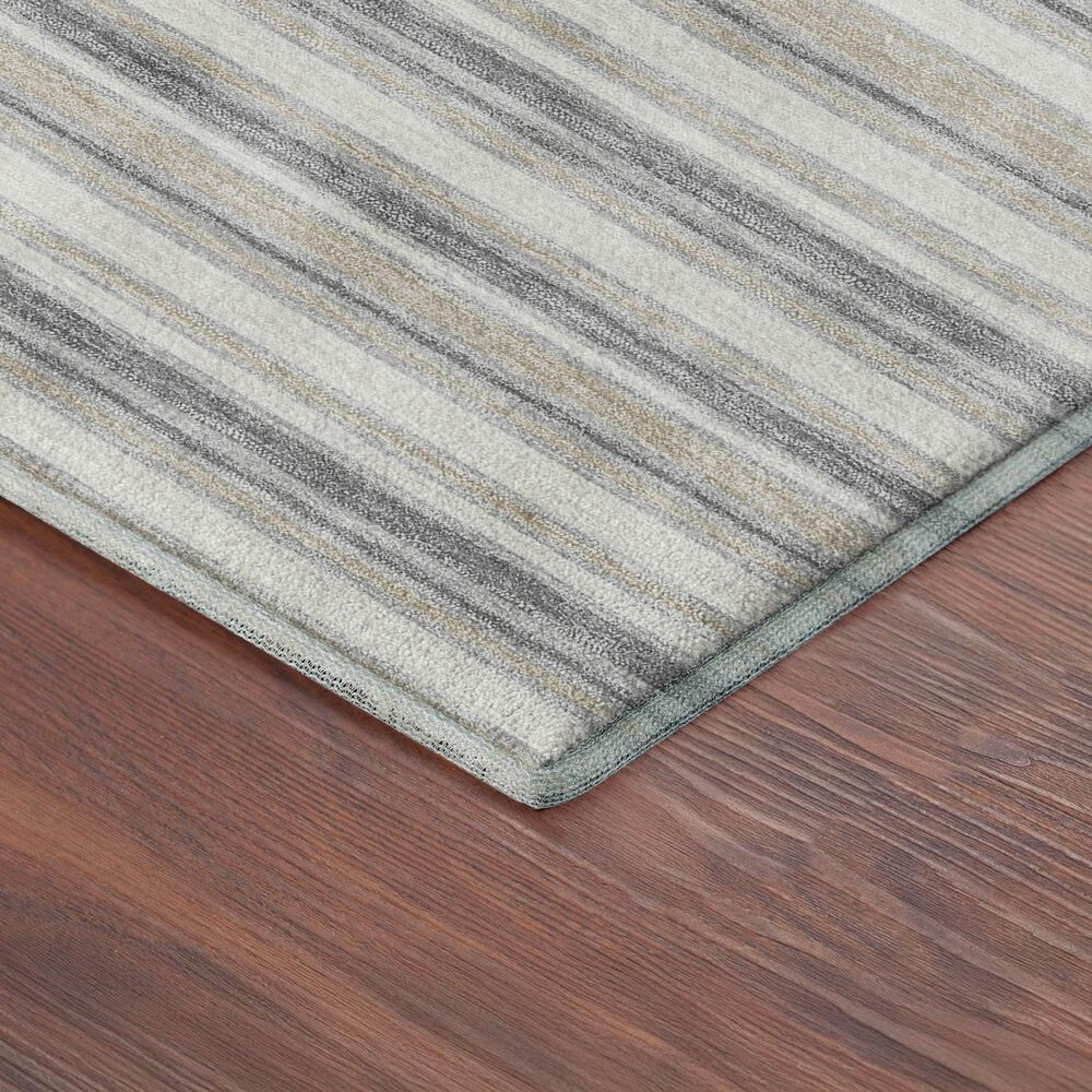 Dalyn Rug Company Soft Essentials Striped Silver 8' x 10' Indoor/Outdoor Area Rug, , large