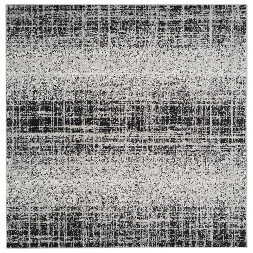 Safavieh Adirondack ADR116A 4" Square Silver and Black Area Rug, , large