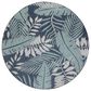 Nourison Garden Oasis GOA02 Navy 4" Round Indoor/Outdoor Area Rug, , large