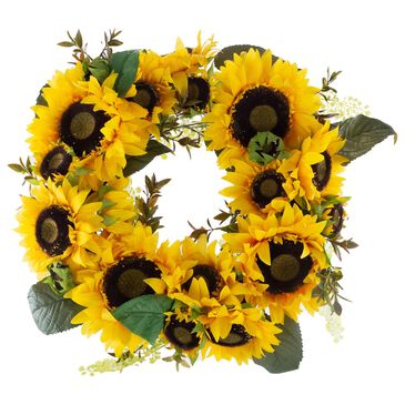 Timberlake 20" Sunflower Wreath in Yellow and Green, , large
