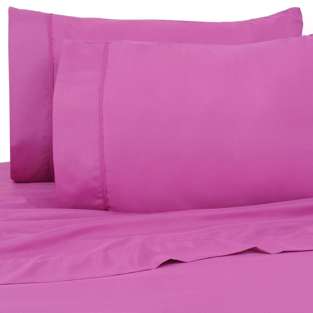 Trade Linker 3-Piece Twin/Twin XL Microfiber Sheet Set in Hot Purple, , large