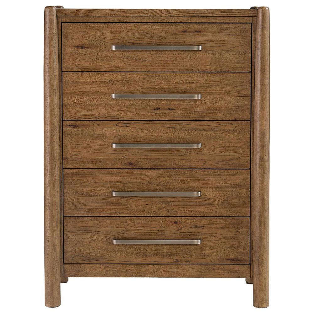 Riverside Furniture Henderson 5 Piece King Platform Panel Bedroom Set in Toasted Pecan, , large