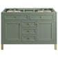 James Martin Vanities Chicago 48" Single Bathroom Vanity in Smokey Celadon with 3 cm Eternal Jasmine Pearl Quartz Top and Rectangular Sink, , large