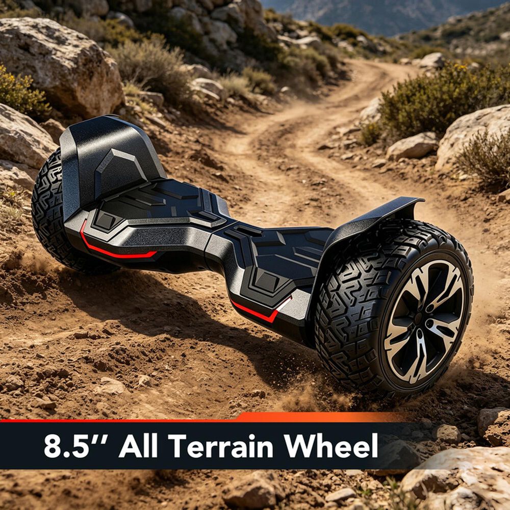 HOMLUX All-Terrain Self Balancing Scooter with 8.5" Tires in Black, , large