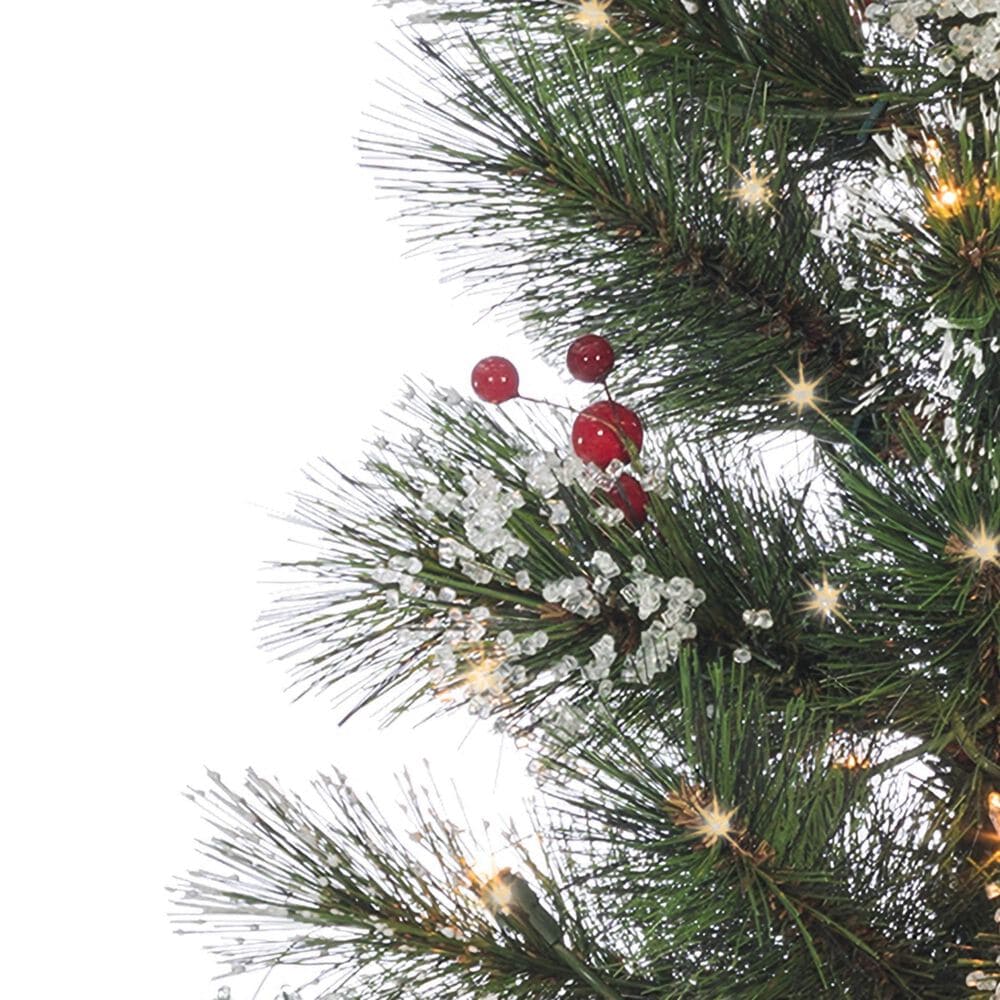 The Gerson Company 4' Potted Hard Christmas Trees in Green (Set of 2), , large