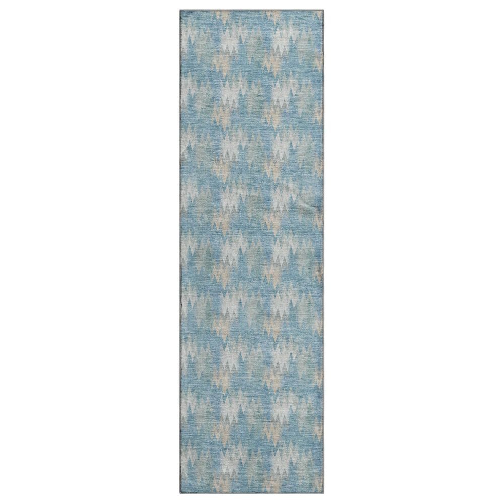 Dalyn Rug Company Soft Essentials Chevron Teal 2"3" x 7"6" Runner, , large