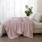 Trade Linker Full/Queen Waffle Weave Knit Throw Blanket in Lilac, , large
