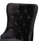 Baxton Studio Honora Side Chair with Black Velvet in Silver (Set of 2), , large